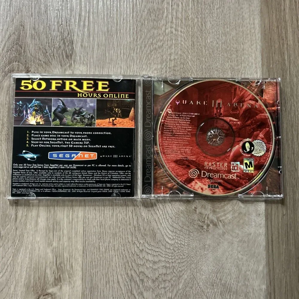 Quake III Arena Sega Dreamcast 2000 Game CIB Complete w/ Manual Tested Works